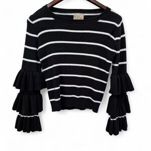 Vintage Chaser top with ruffled sleeves